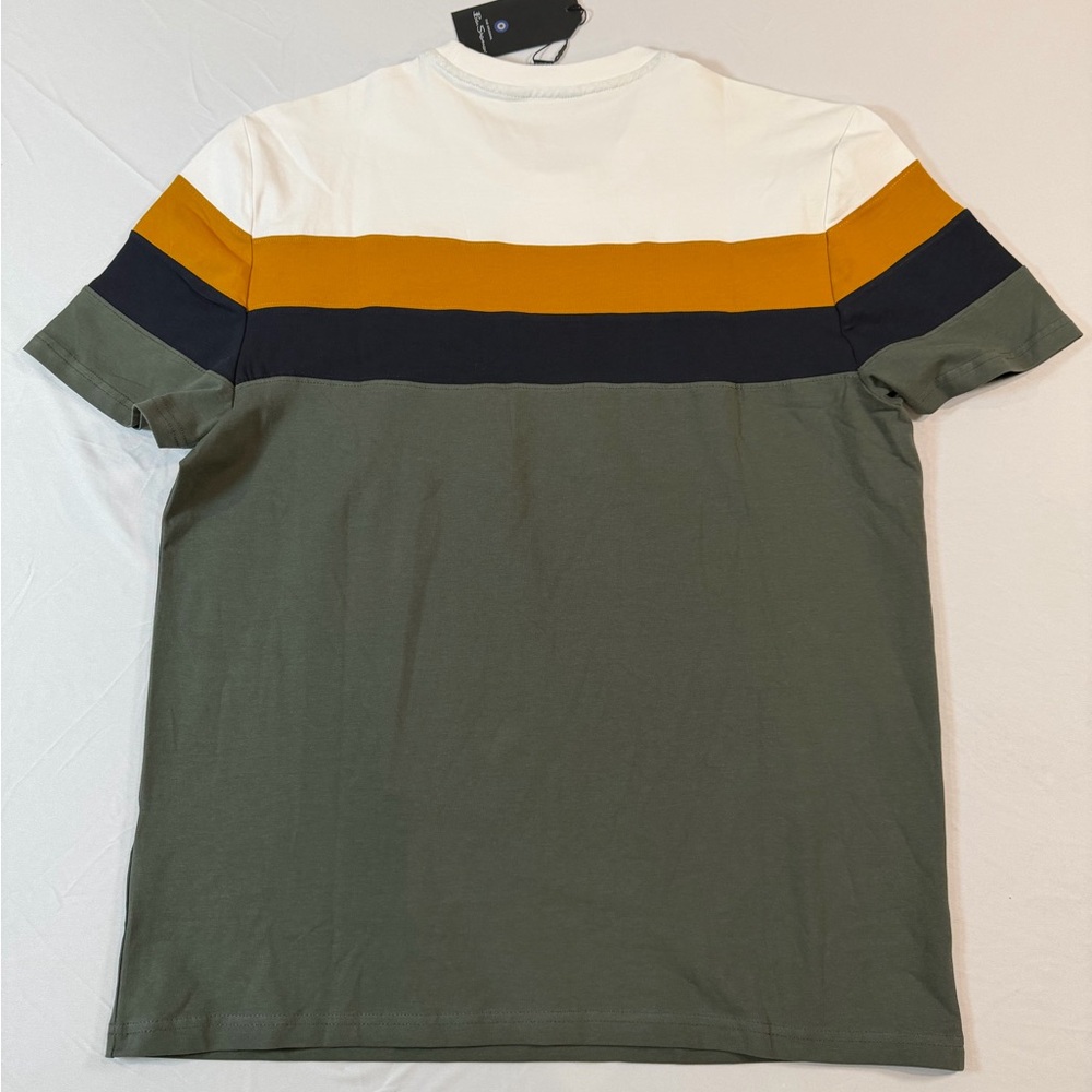 Ben Sherman Colorblock Tee - White, Gold, Black, Green - Picture 9 of 12